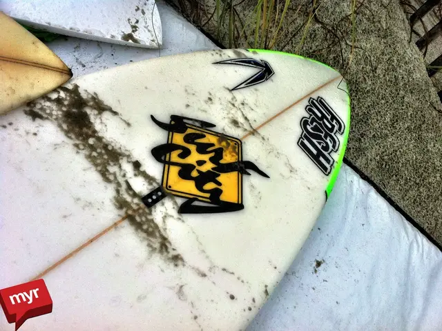 In this picture there is a surfing boat in the center of the image, there are other two boats in...
